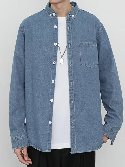 Casual Denim Men's Shirt