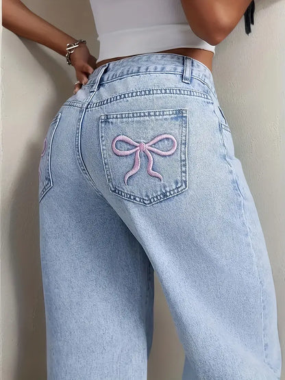 High-Waisted Wide-Leg Jeans