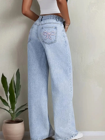 High-Waisted Wide-Leg Jeans