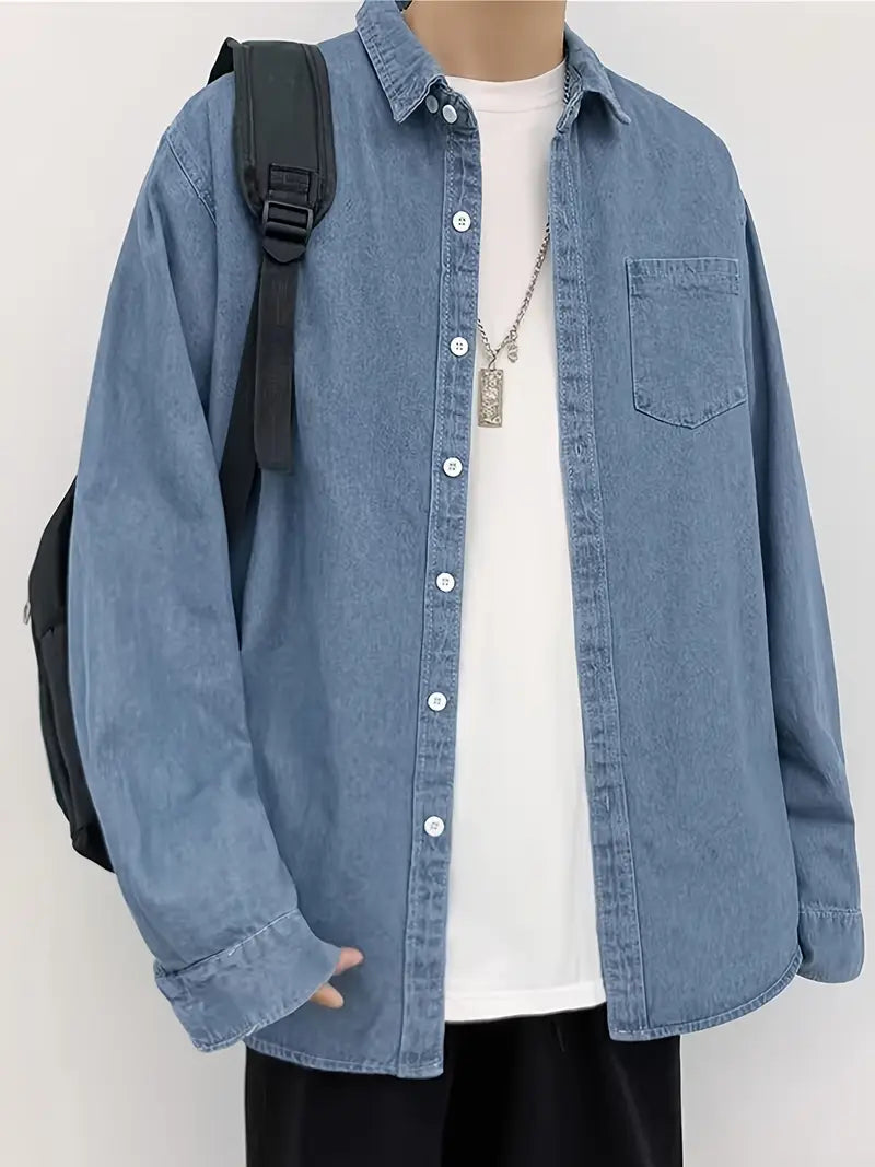 Casual Denim Men's Shirt