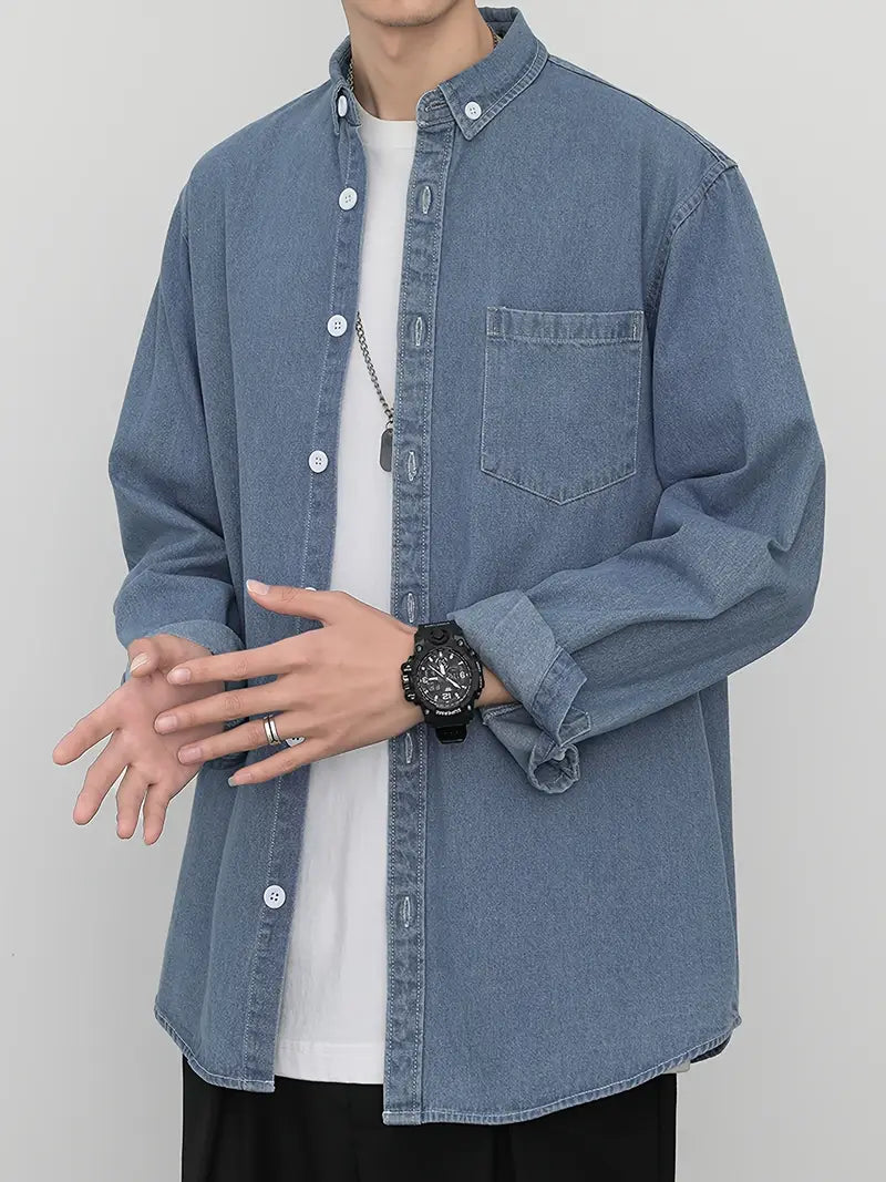 Casual Denim Men's Shirt